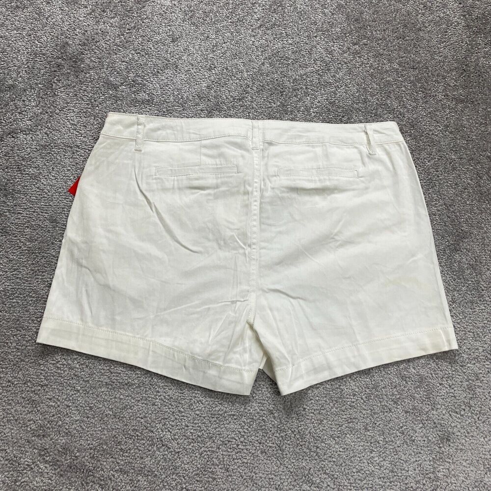Miss Demeanor+ Bermuda Shorts Womens 14 White Mid Rise Stretch Cotton Casual NWT - Picture 2 of 10